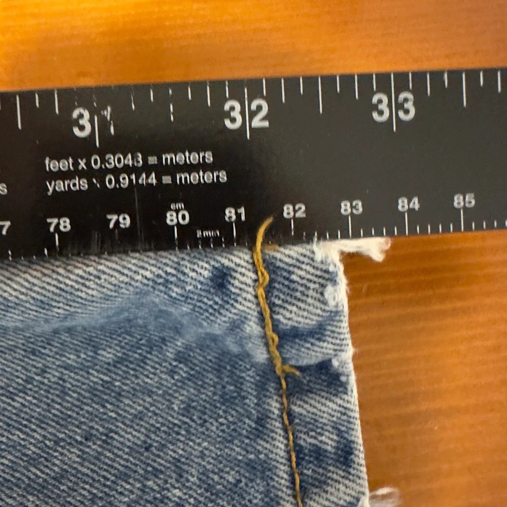 Baggy Levis 505 Regular Fit Jeans Mens 38x32 Blue‎ Distressed Streetwear Denim